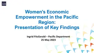 Women's Economic Empowerment in the Pacific Region: Key Findings