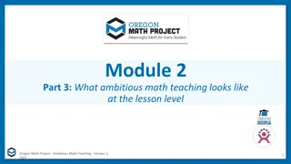 Deepening Understanding of Lesson Planning for Ambitious Math Teaching