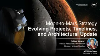 National Aeronautics and Space Administration Moon-to-Mars Strategy Update