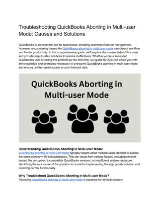 Troubleshooting QuickBooks Aborting in Multi-user Mode_ Causes and Solutions