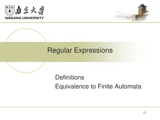 Introduction to Regular Expressions and Equivalence to Finite Automata