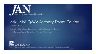 Sensory Team Q&A Session Overview