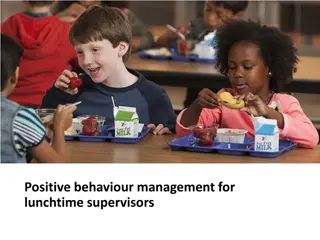 Positive Behavior Management Strategies for Lunchtime Supervisors