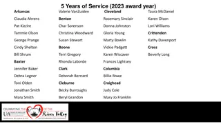 Recognition of Dedicated Service: 5 Years of Service Awards 2023