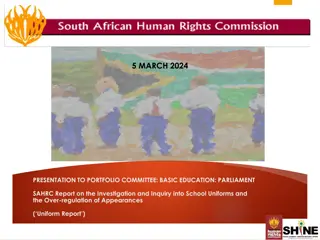 SAHRC Report: School Uniform and Appearance Regulation Inquiry