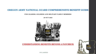 Oregon Army National Guard Comprehensive Benefit Guide