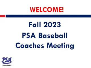 PSA Fall 2023 Baseball Coaches Meeting Details & Timeline