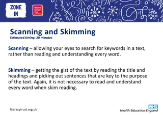 Improve Your Reading Skills: Scanning and Skimming Techniques