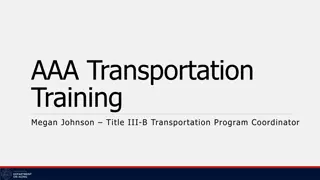 Understanding Transportation Programs and Trends
