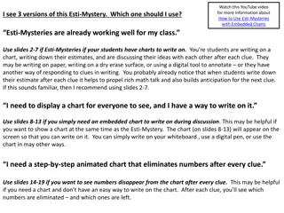 Interactive Esti-Mystery with Embedded Charts for Engaging Math Discussions