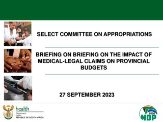 Impact of Medical-Legal Claims on Provincial Budgets Briefing