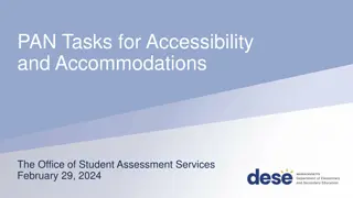 PAN Tasks for Accessibility and Accommodations Training Session