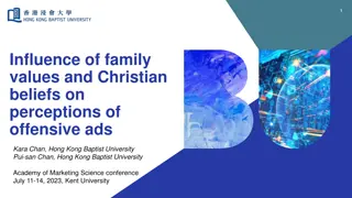 Influence of Family Values and Christian Beliefs on Perceptions of Offensive Ads