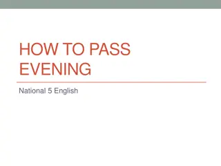 National 5 English Course Overview and Assessment Details