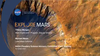 Latest Updates on NASA Mars Exploration Programs