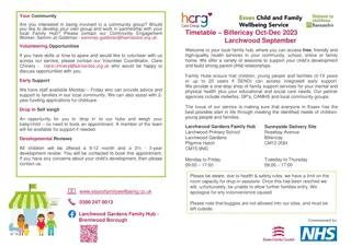 Community Engagement Opportunities at Larchwood Gardens Family Hub