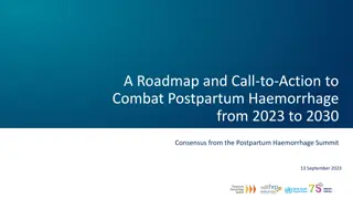 Combatting Postpartum Haemorrhage: Roadmap and Call-to-Action