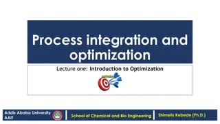 Introduction to Optimization in Process Engineering