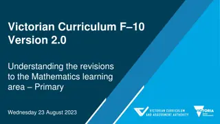 Victorian Curriculum F-10 Version 2.0 Revision Overview