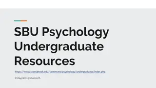 Stony Brook University Psychology Undergraduate Resources and Support Services