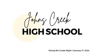Information for Rising 9th Grade Night at JCHS