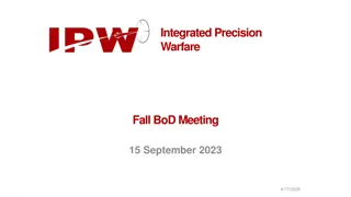 Integrated Precision Warfare Fall BoD Meeting