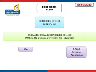 Explore the Comprehensive Offerings of Baddam Bhoopal Reddy Degree College for Students' Success