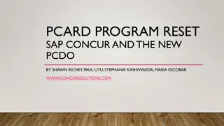 Enhancing the University's Procurement Card Program with SAP Concur
