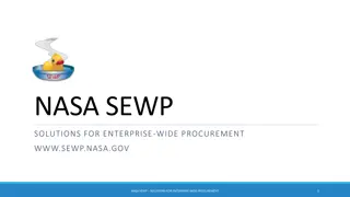 NASA SEWP Solutions for Enterprise-Wide Procurement Overview