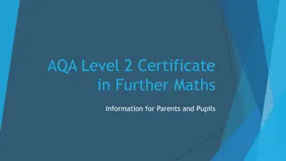 AQA Level 2 Certificate in Further Maths