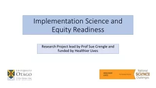 Implementation Science and Equity Readiness