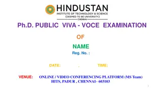 Ph.D. Public Viva Voce Examination - Research Journey Acknowledged