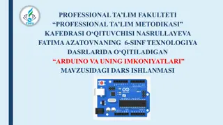 Professional Talim Fakulteti - Arduino Technology Education Lesson