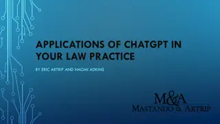 Applications of ChatGPT in Law Practice: Overview and Best Practices