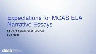 MCAS ELA Narrative Essay Expectations and Examples