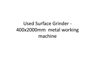 Used Surface Grinder - 400x2000mm  metal working machine