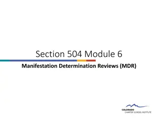 Understanding Section 504 Manifestation Determination Reviews (MDR)