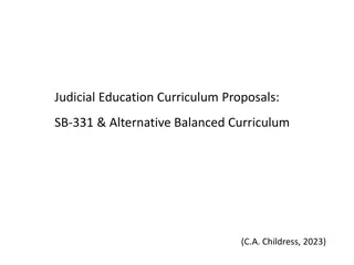 Judicial Education Curriculum Proposals: SB-331 Overview