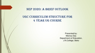 UGC curriculum structure for 4 year UG course