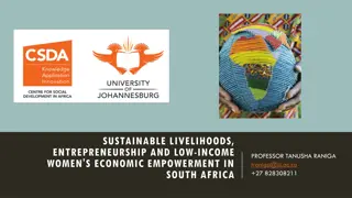 Sustainable Livelihoods, Entrepreneurship, and Economic Empowerment in South Africa