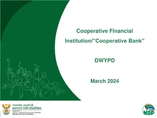 Establishment of Cooperative Financial Institution/Cooperative Bank for Financial Inclusion
