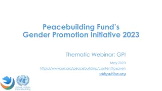 Gender Promotion Initiative 2023 Thematic Webinar