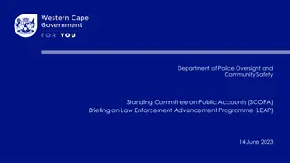 Enhancing Law Enforcement with LEAP Programme in Cape Town
