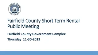 Short Term Rental Public Meeting in Fairfield County Government Complex