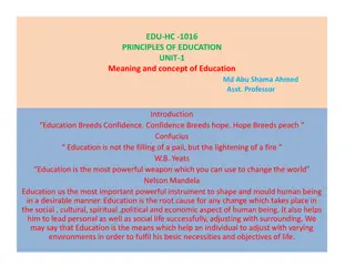 Principles of Education: Understanding the Meaning and Concepts