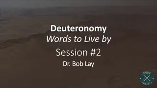Understanding Deuteronomy: Moses' Teachings and Biblical Theology