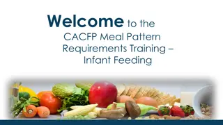 CACFP Infant Feeding Meal Pattern Requirements Training Overview