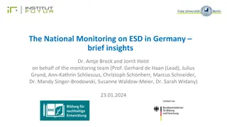 Insights into the National Monitoring on ESD in Germany