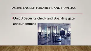 Airline Travel Security and Boarding Procedures