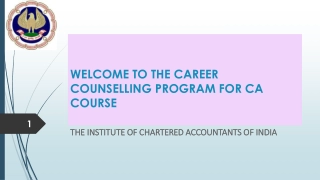 Career Counselling Program for CA Course